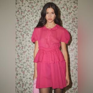 UO Kimchi Blue Maria Collared Mini Dress